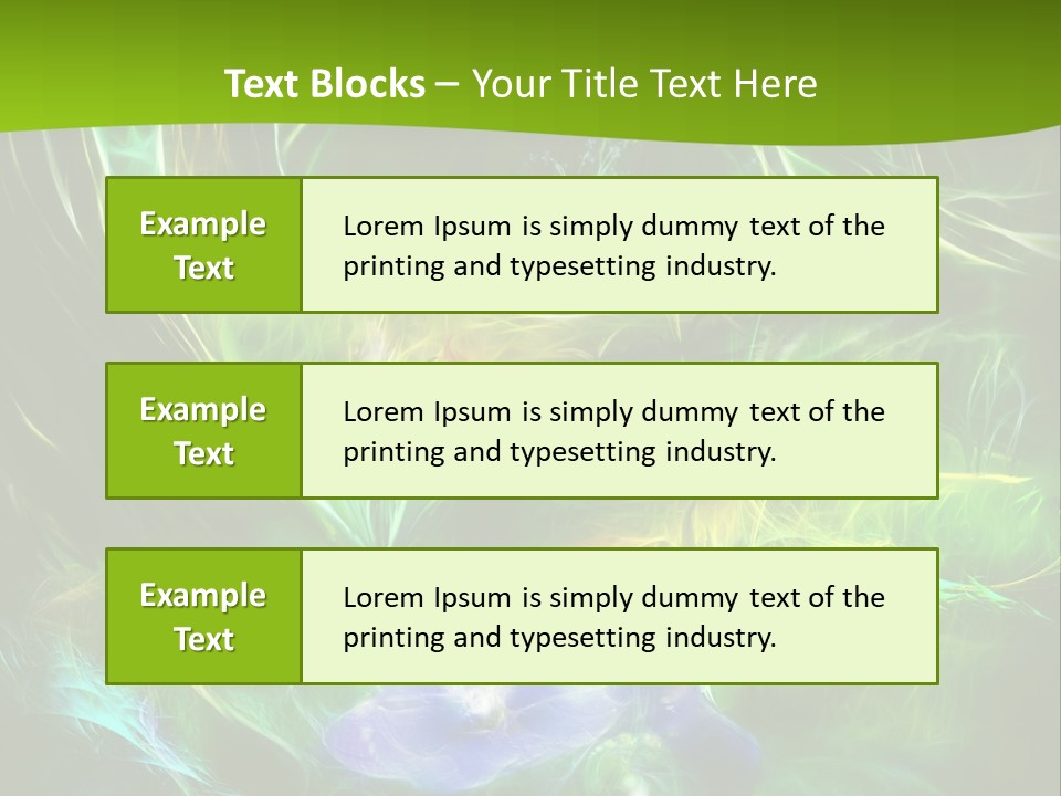 A Green And Blue Flower Powerpoint Presentation PowerPoint Template
