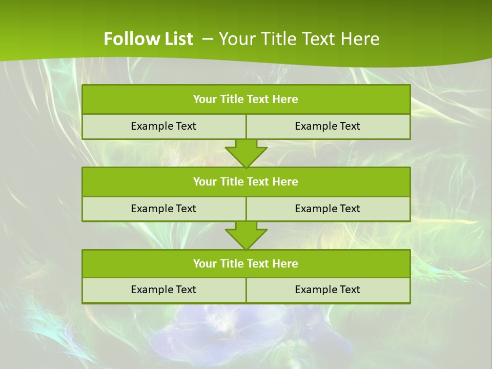 A Green And Blue Flower Powerpoint Presentation PowerPoint Template