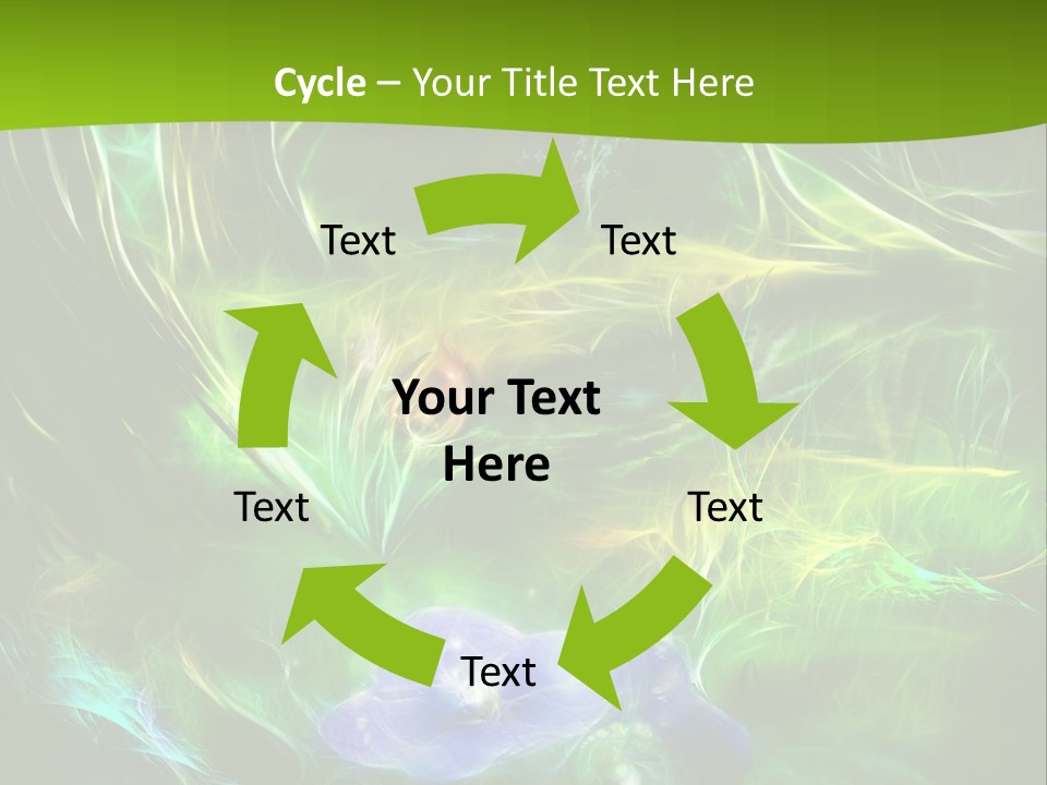 A Green And Blue Flower Powerpoint Presentation PowerPoint Template