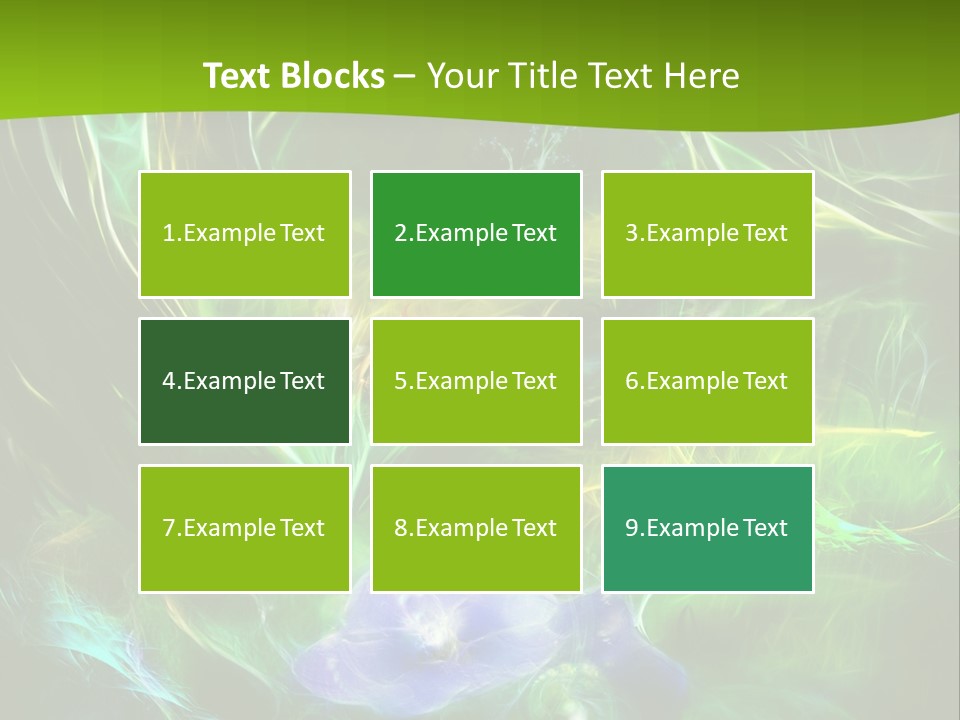 A Green And Blue Flower Powerpoint Presentation PowerPoint Template