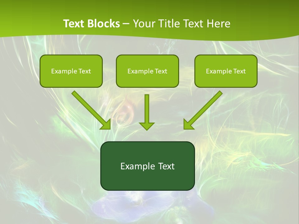 A Green And Blue Flower Powerpoint Presentation PowerPoint Template