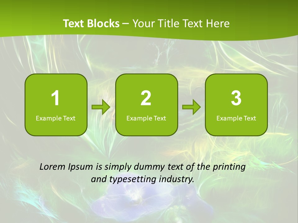 A Green And Blue Flower Powerpoint Presentation PowerPoint Template