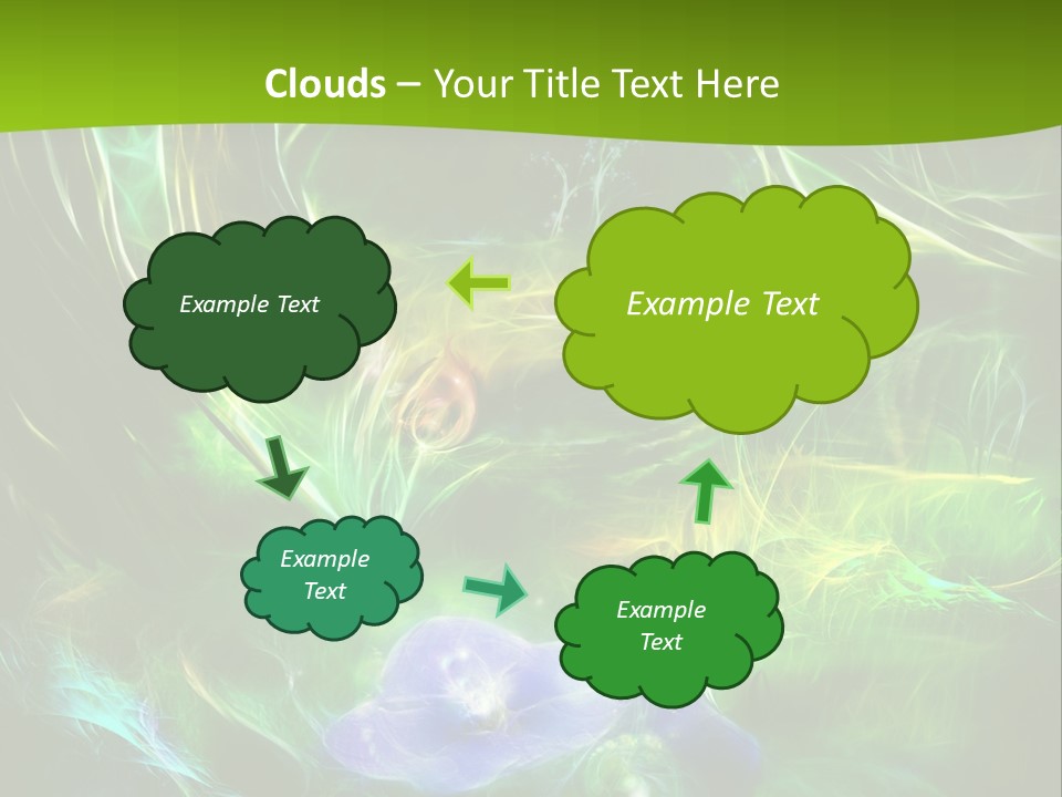 A Green And Blue Flower Powerpoint Presentation PowerPoint Template