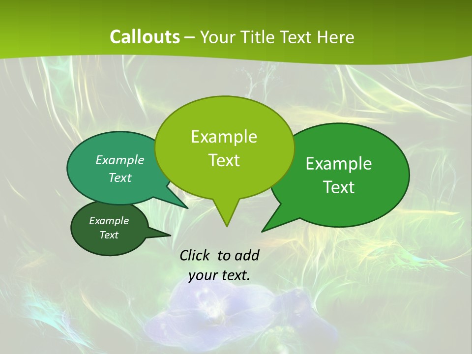 A Green And Blue Flower Powerpoint Presentation PowerPoint Template