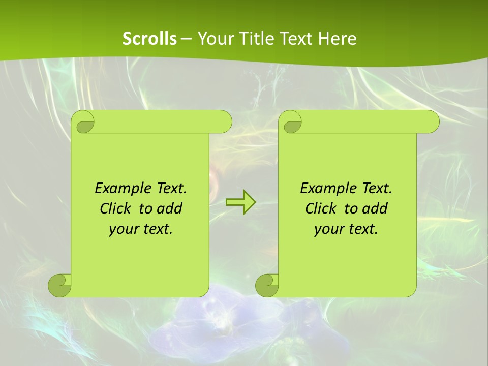 A Green And Blue Flower Powerpoint Presentation PowerPoint Template