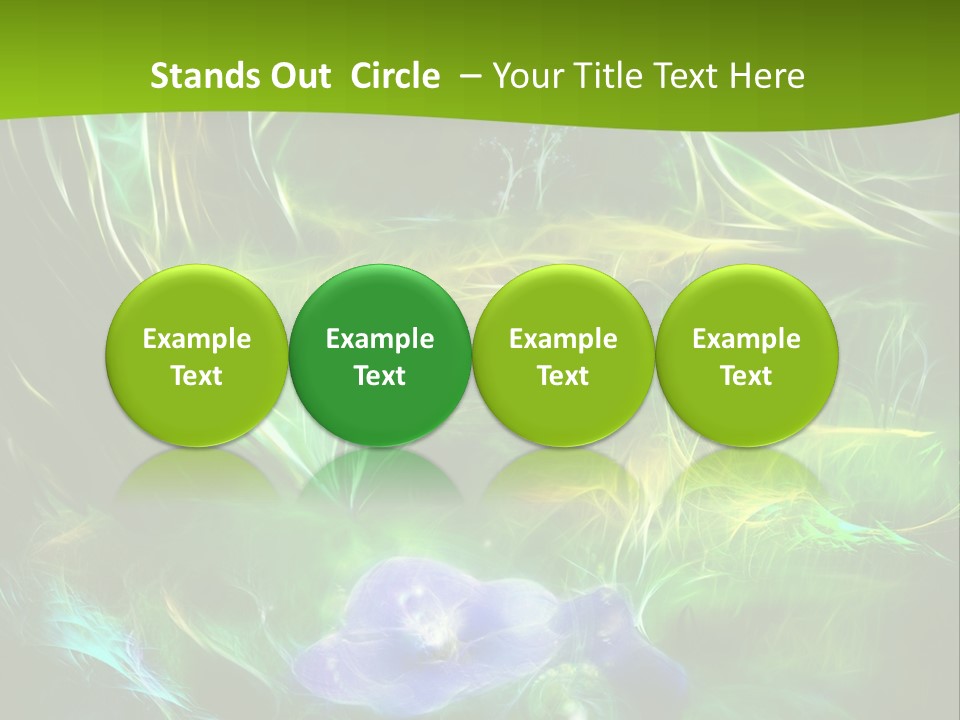 A Green And Blue Flower Powerpoint Presentation PowerPoint Template