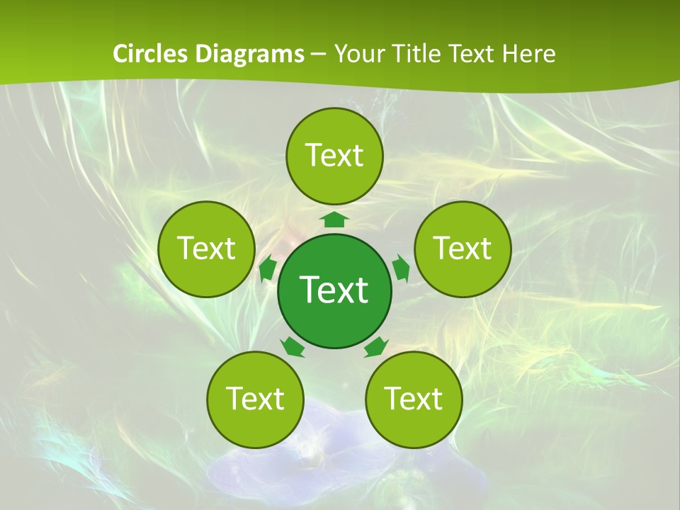 A Green And Blue Flower Powerpoint Presentation PowerPoint Template