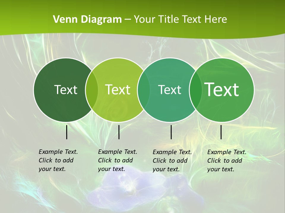 A Green And Blue Flower Powerpoint Presentation PowerPoint Template