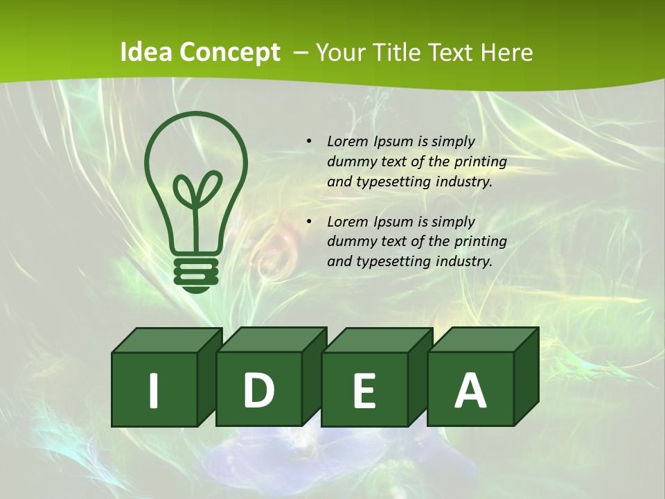 A Green And Blue Flower Powerpoint Presentation PowerPoint Template
