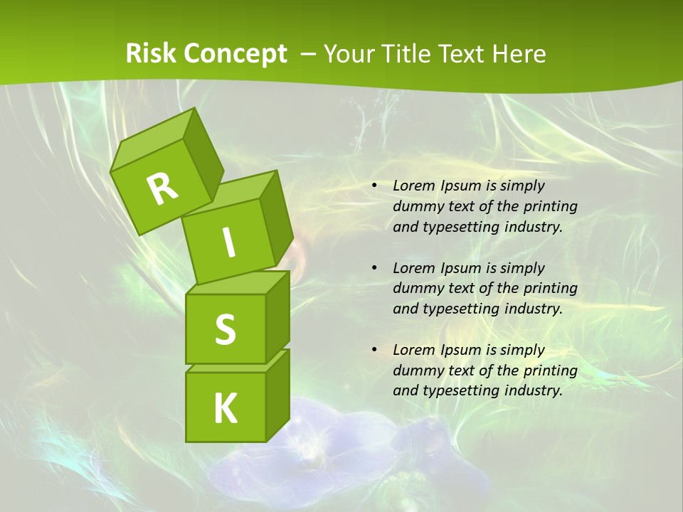 A Green And Blue Flower Powerpoint Presentation PowerPoint Template