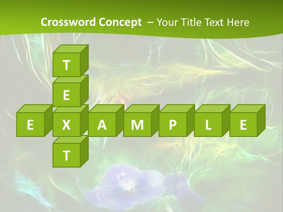 A Green And Blue Flower Powerpoint Presentation PowerPoint Template