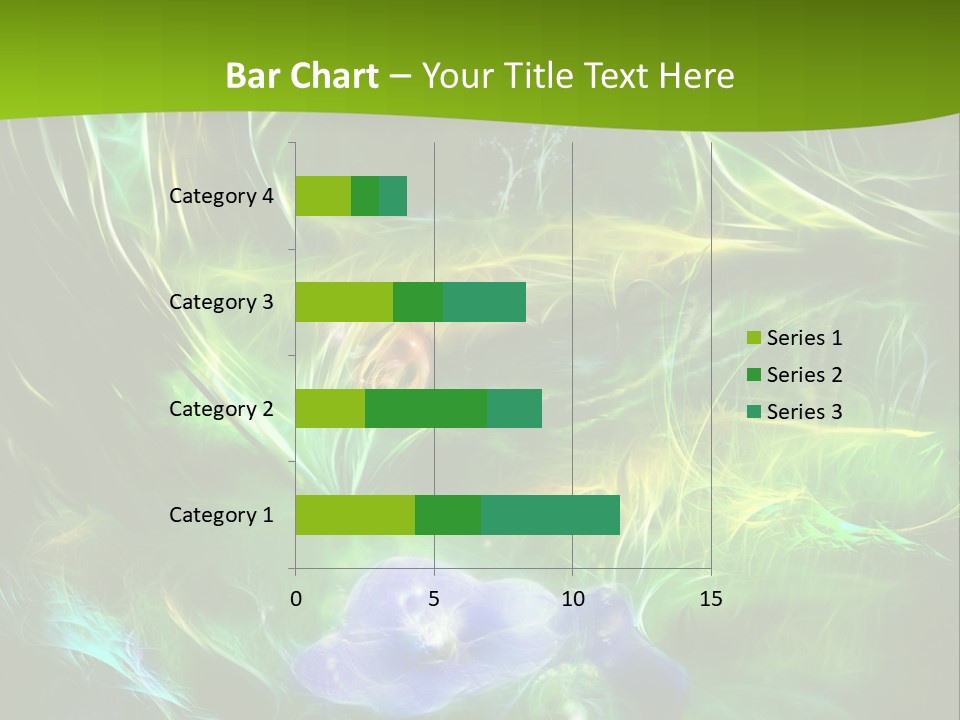 A Green And Blue Flower Powerpoint Presentation PowerPoint Template