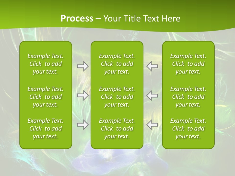 A Green And Blue Flower Powerpoint Presentation PowerPoint Template