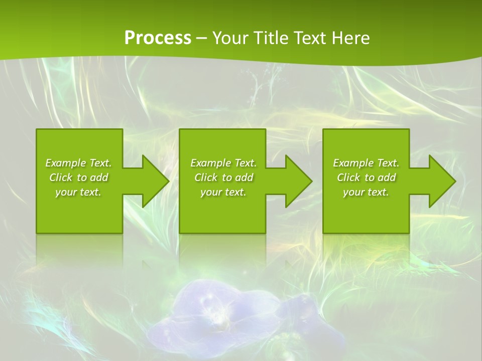 A Green And Blue Flower Powerpoint Presentation PowerPoint Template