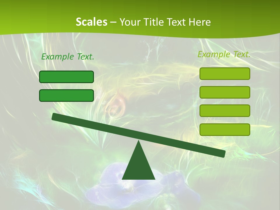 A Green And Blue Flower Powerpoint Presentation PowerPoint Template