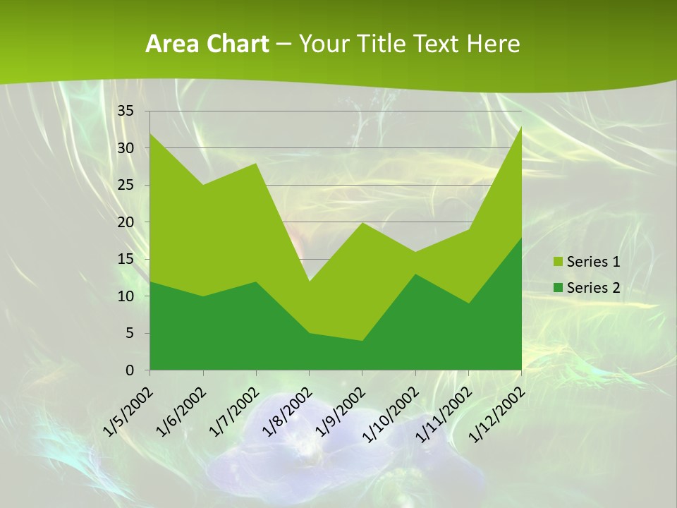 A Green And Blue Flower Powerpoint Presentation PowerPoint Template