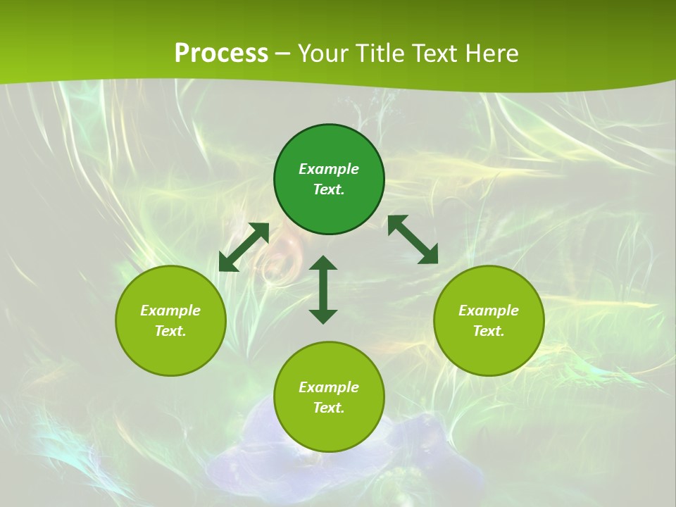 A Green And Blue Flower Powerpoint Presentation PowerPoint Template
