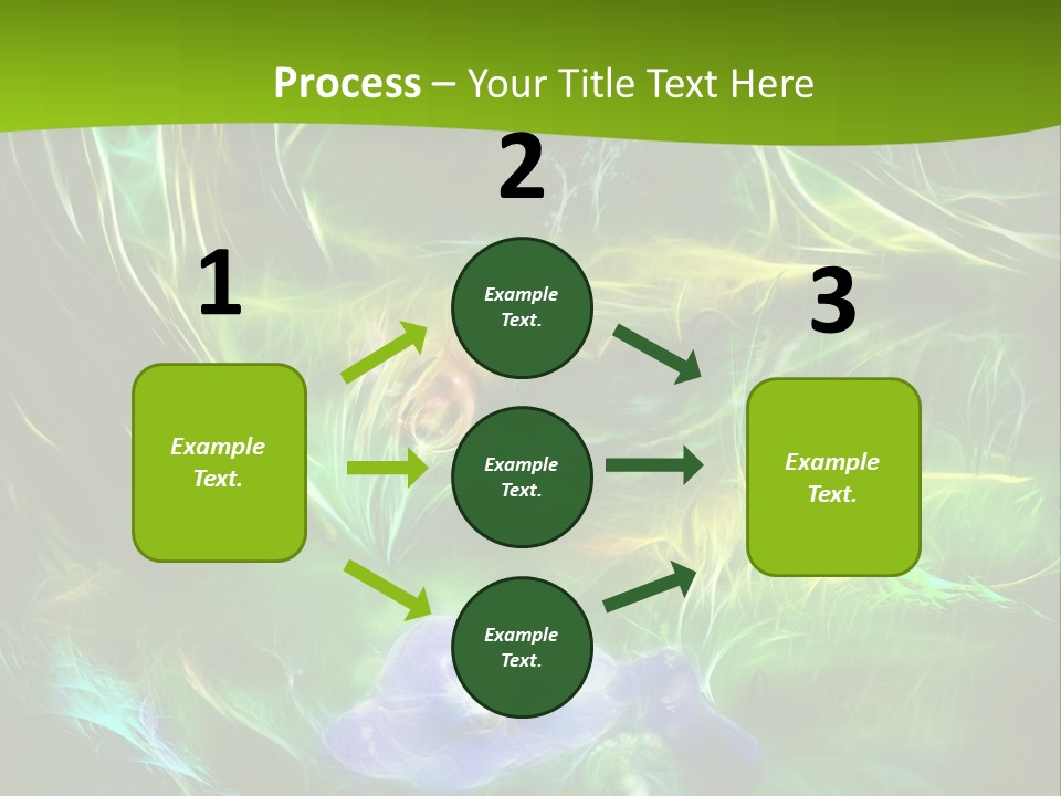 A Green And Blue Flower Powerpoint Presentation PowerPoint Template