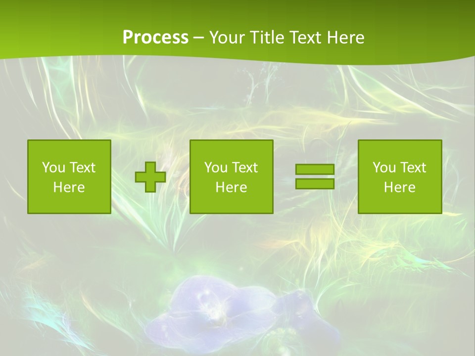 A Green And Blue Flower Powerpoint Presentation PowerPoint Template