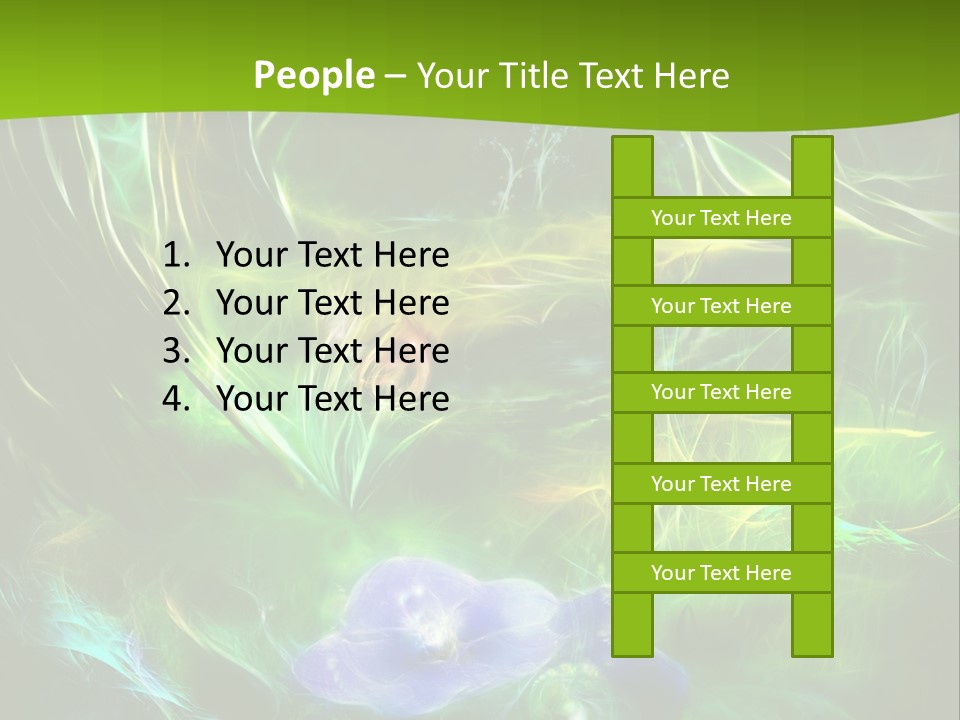 A Green And Blue Flower Powerpoint Presentation PowerPoint Template