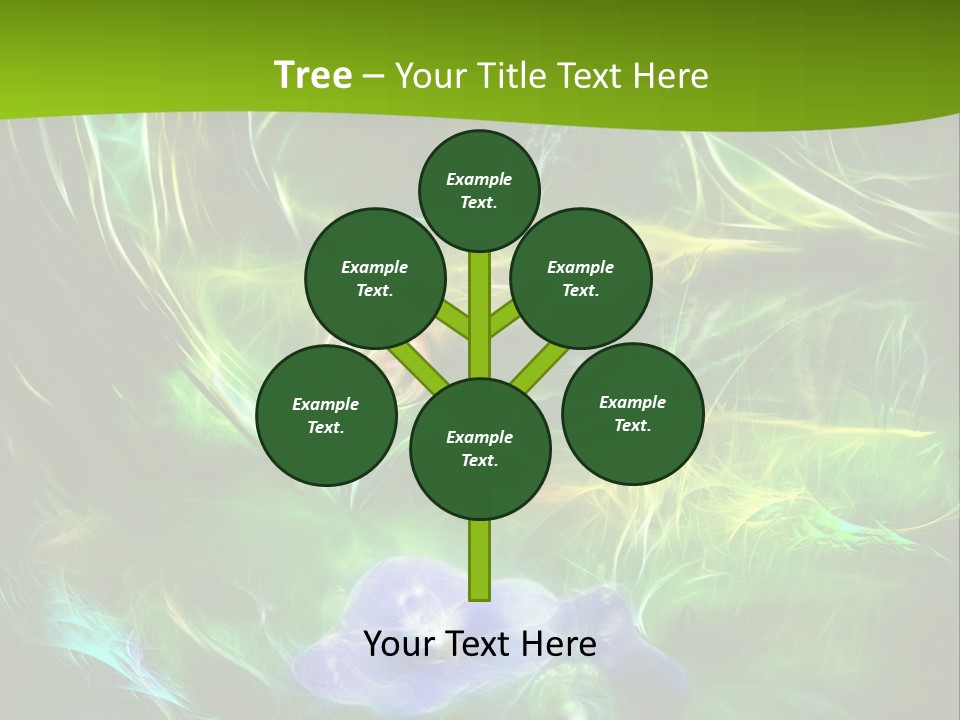 A Green And Blue Flower Powerpoint Presentation PowerPoint Template