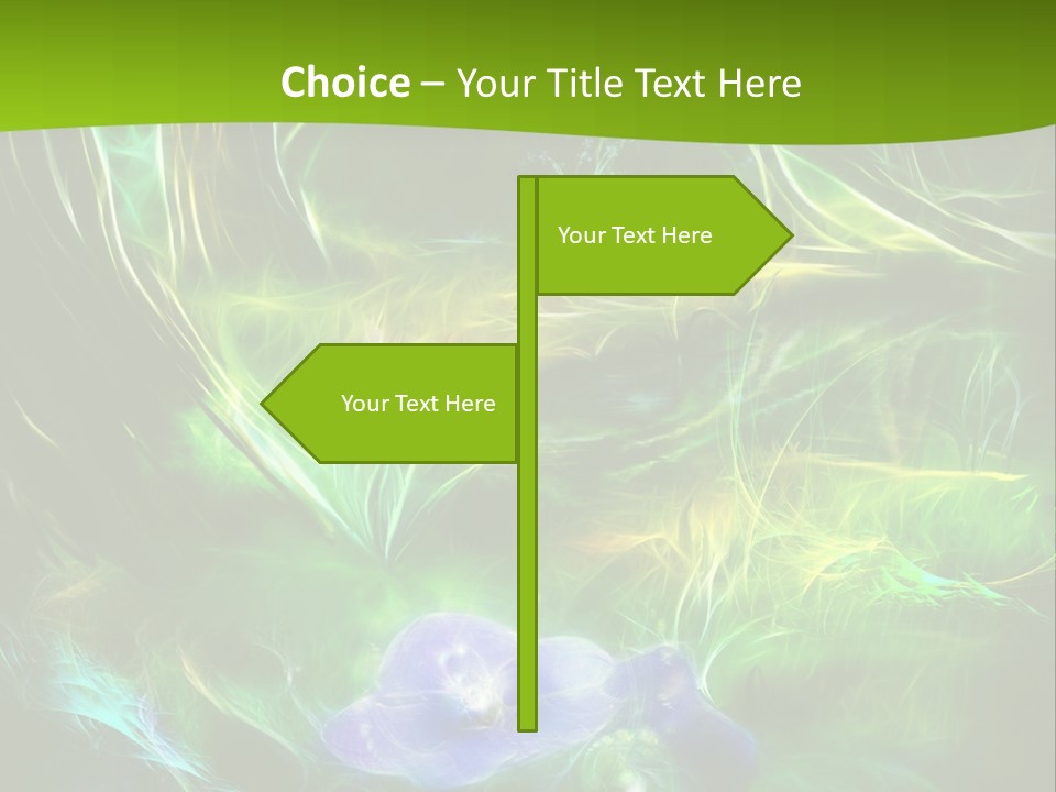 A Green And Blue Flower Powerpoint Presentation PowerPoint Template