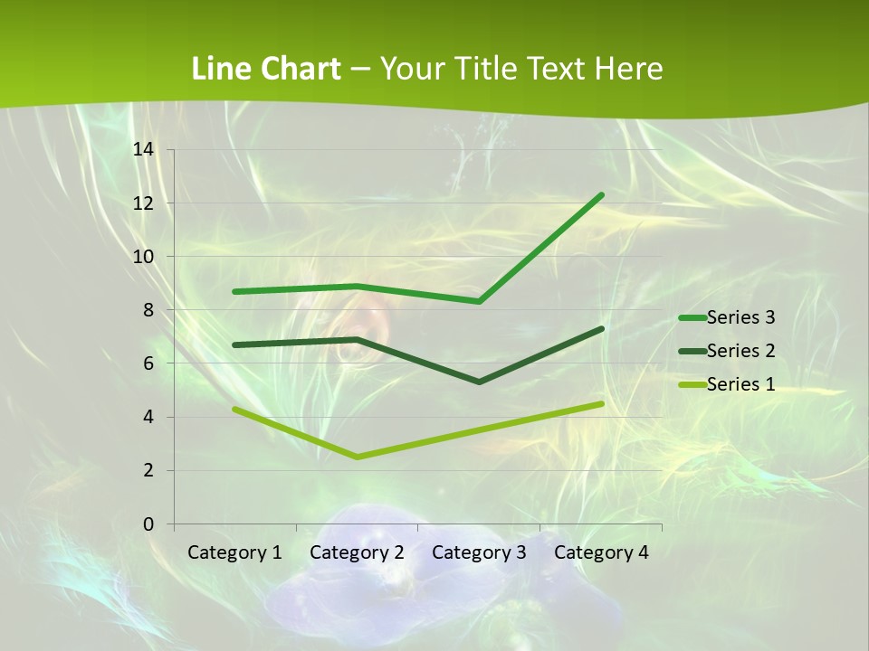 A Green And Blue Flower Powerpoint Presentation PowerPoint Template