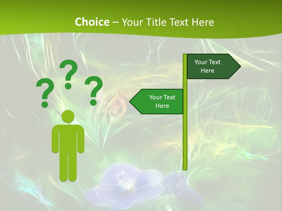 A Green And Blue Flower Powerpoint Presentation PowerPoint Template