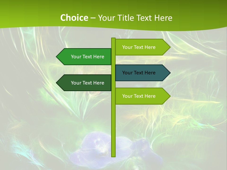 A Green And Blue Flower Powerpoint Presentation PowerPoint Template