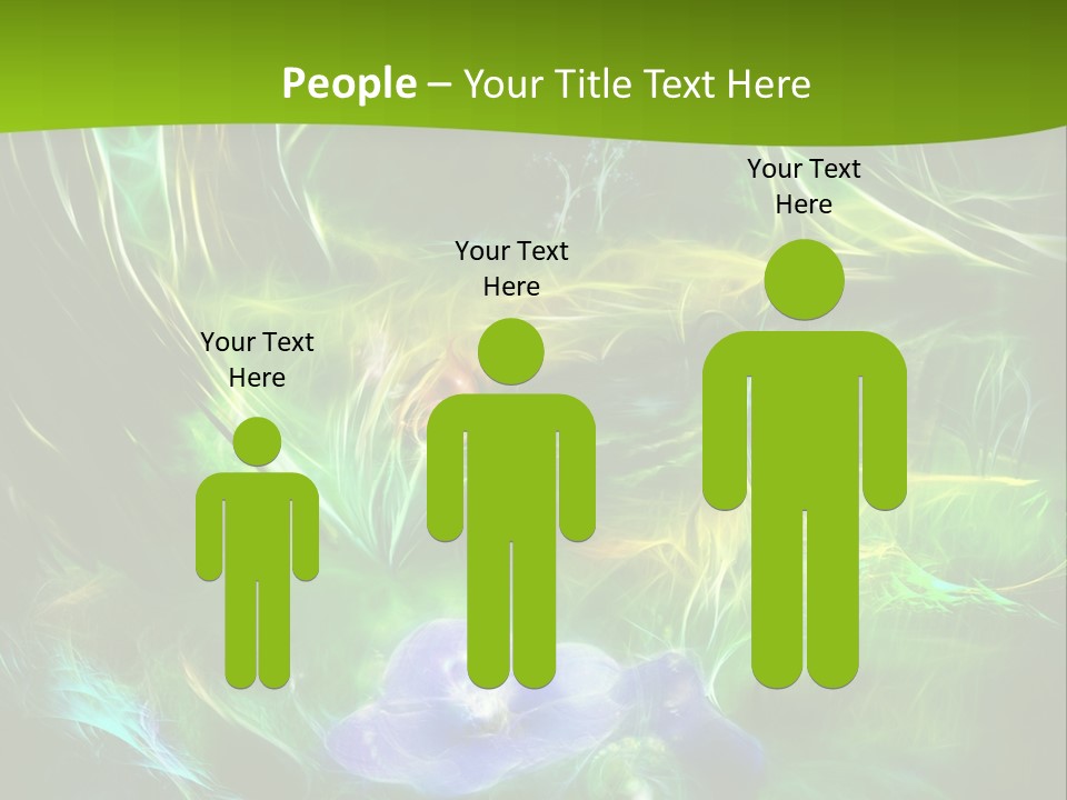 A Green And Blue Flower Powerpoint Presentation PowerPoint Template