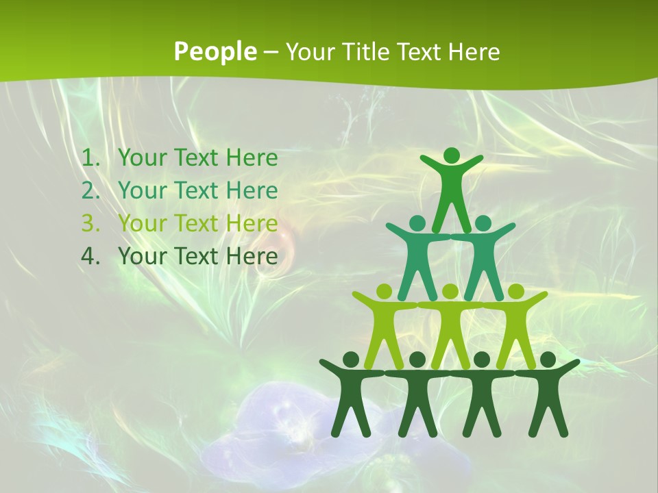 A Green And Blue Flower Powerpoint Presentation PowerPoint Template