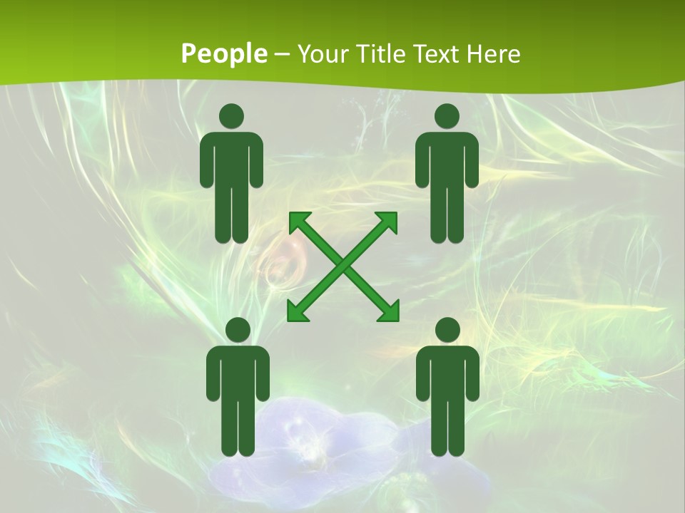 A Green And Blue Flower Powerpoint Presentation PowerPoint Template