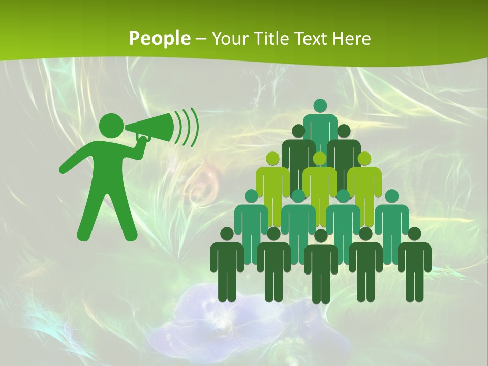 A Green And Blue Flower Powerpoint Presentation PowerPoint Template