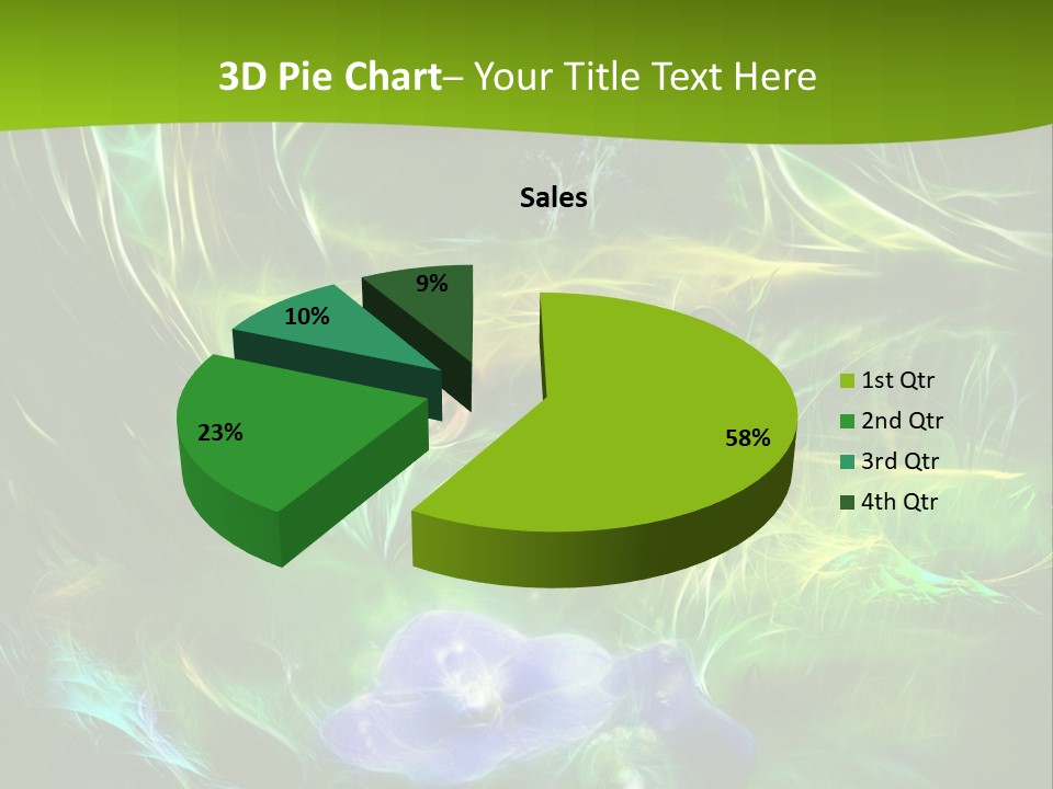 A Green And Blue Flower Powerpoint Presentation PowerPoint Template