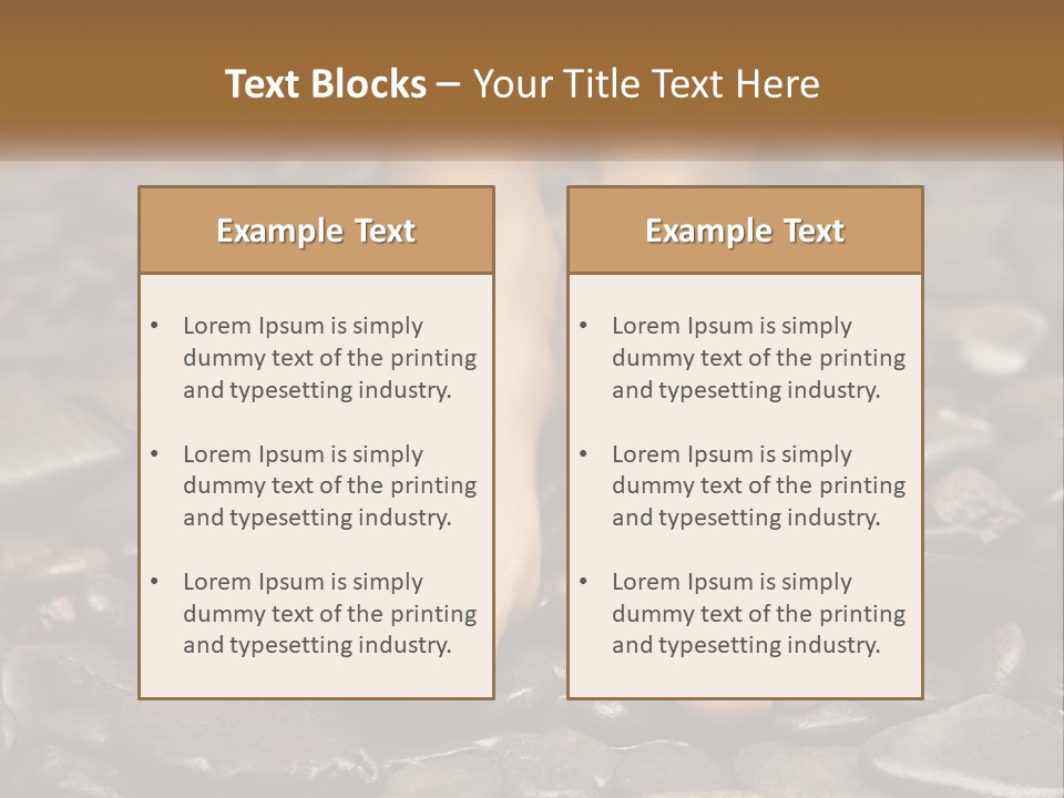 A Woman's Bare Feet On Rocks With A Name Plate PowerPoint Template