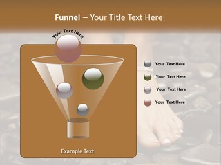 A Woman's Bare Feet On Rocks With A Name Plate PowerPoint Template