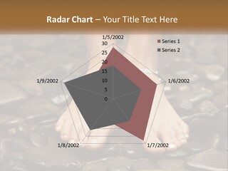 A Woman's Bare Feet On Rocks With A Name Plate PowerPoint Template