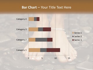 A Woman's Bare Feet On Rocks With A Name Plate PowerPoint Template