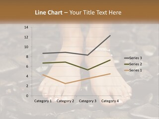 A Woman's Bare Feet On Rocks With A Name Plate PowerPoint Template