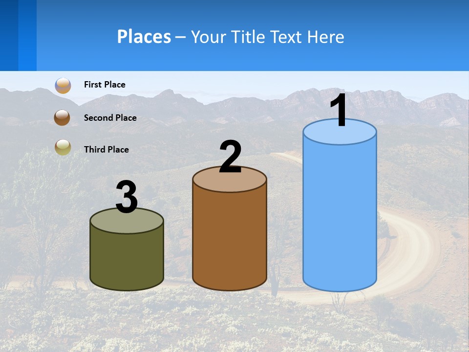 A Dirt Road In The Middle Of A Mountain Range PowerPoint Template