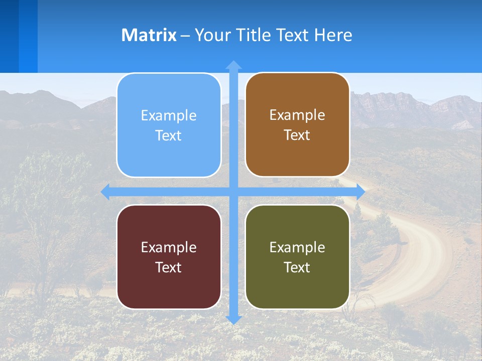 A Dirt Road In The Middle Of A Mountain Range PowerPoint Template