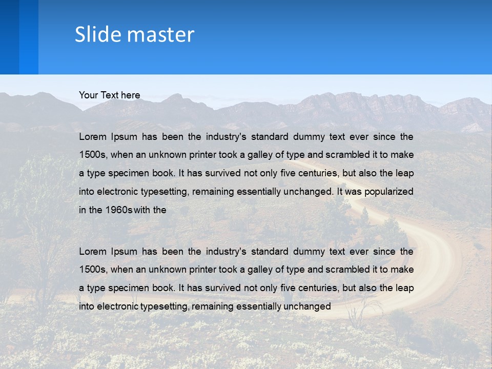 A Dirt Road In The Middle Of A Mountain Range PowerPoint Template
