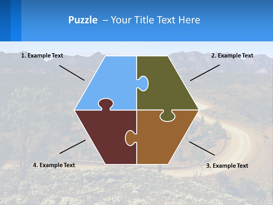 A Dirt Road In The Middle Of A Mountain Range PowerPoint Template