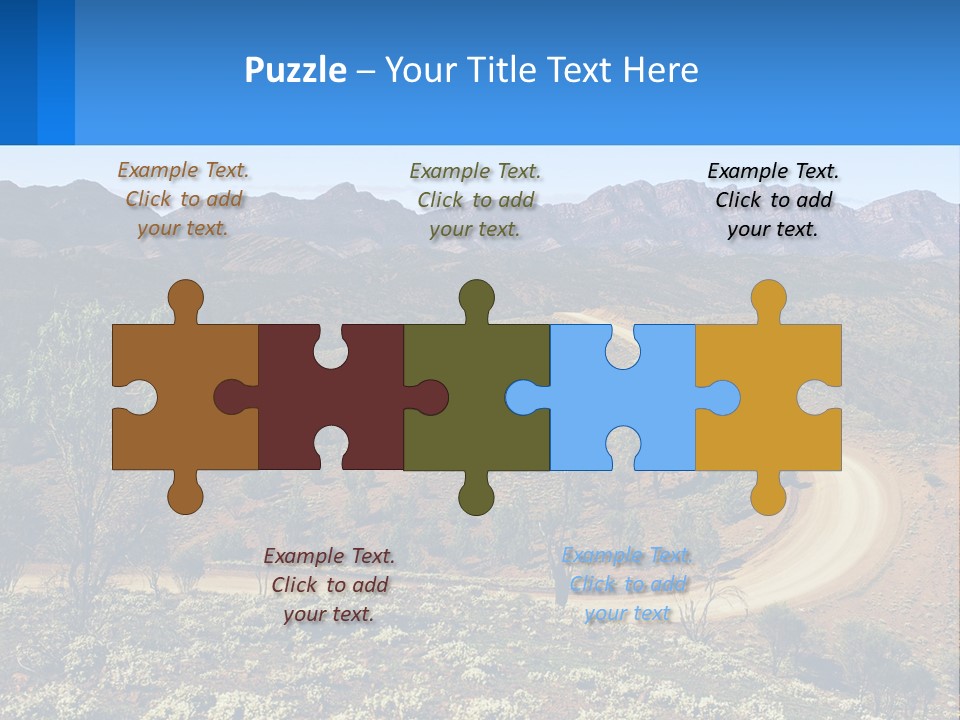 A Dirt Road In The Middle Of A Mountain Range PowerPoint Template