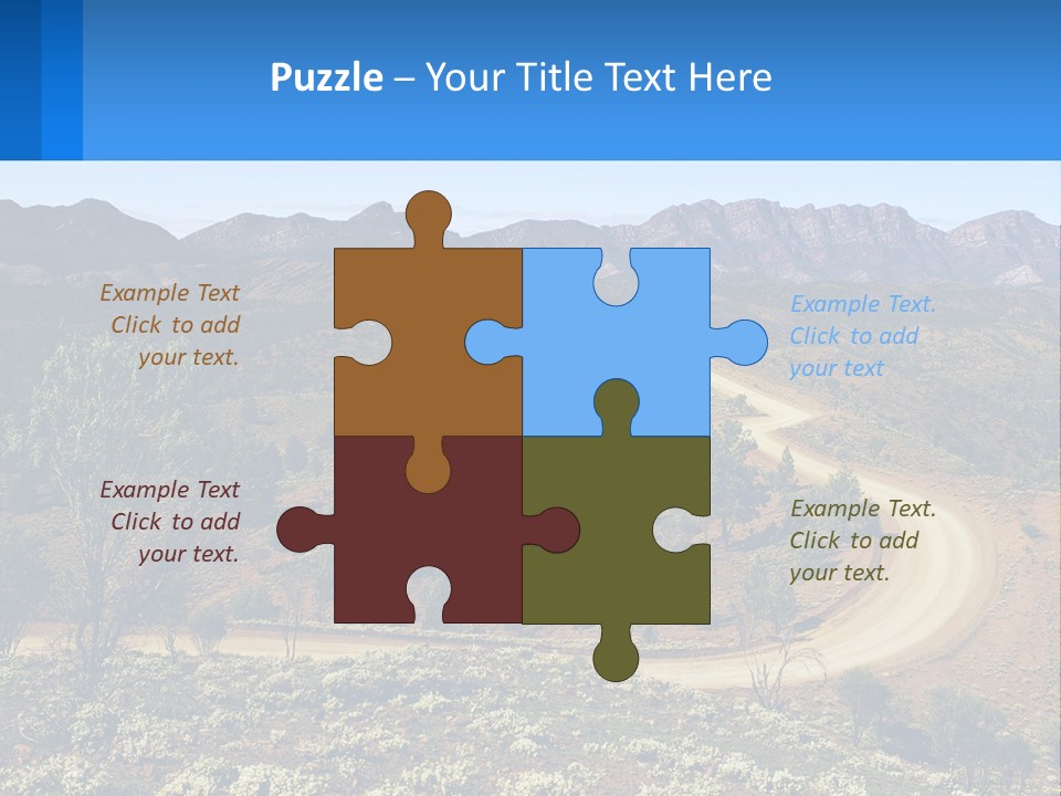 A Dirt Road In The Middle Of A Mountain Range PowerPoint Template