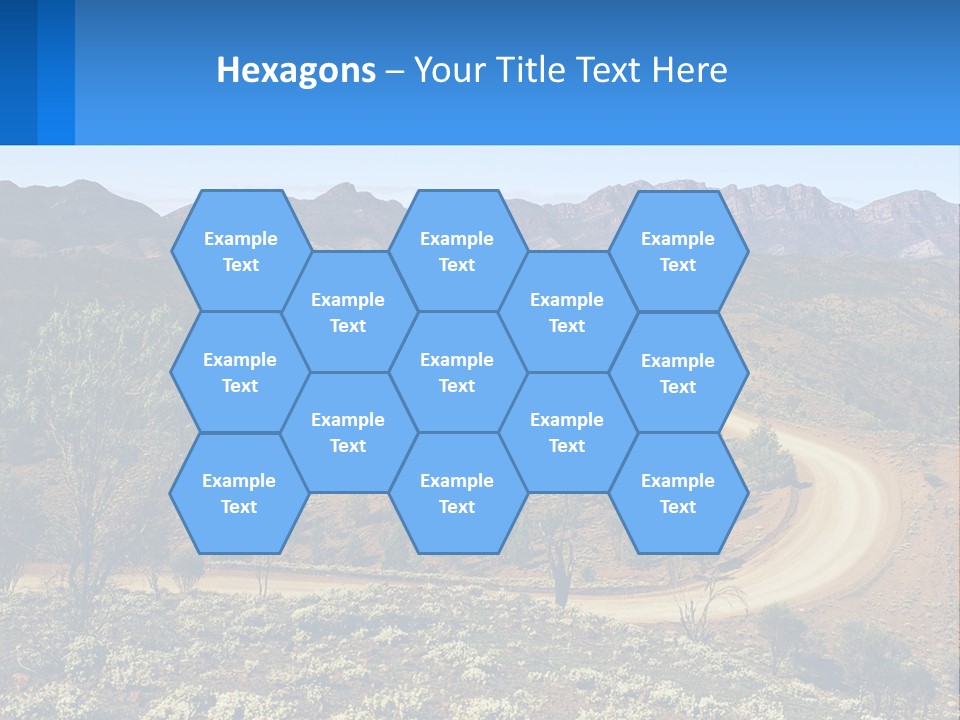 A Dirt Road In The Middle Of A Mountain Range PowerPoint Template