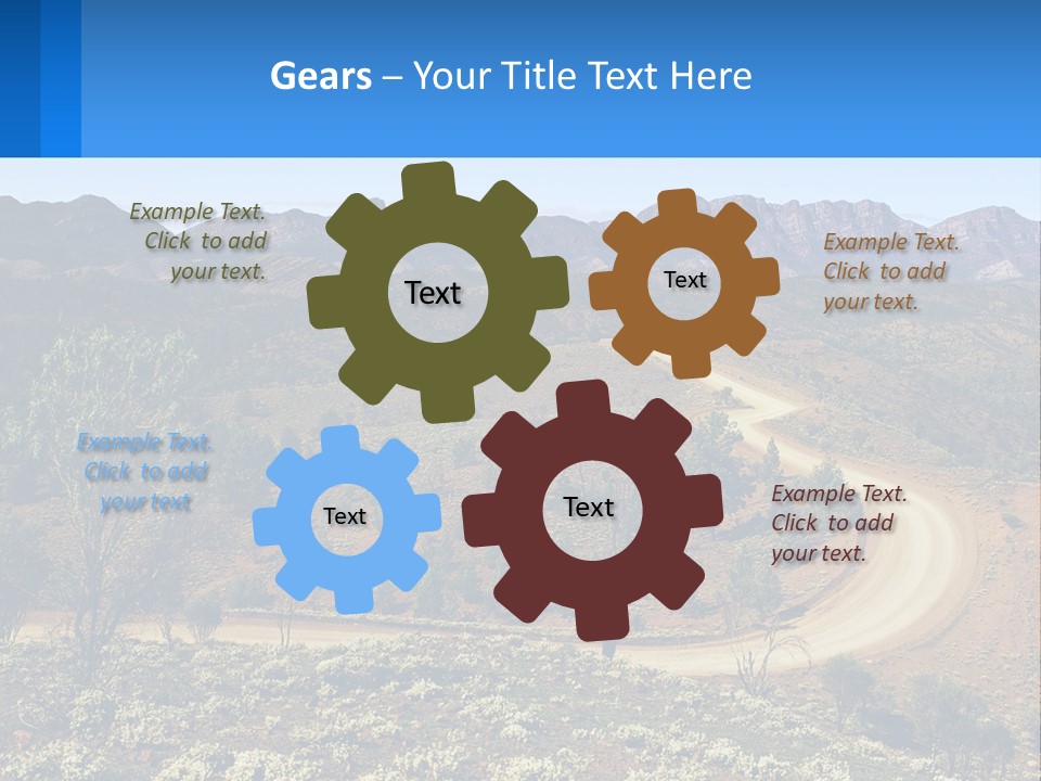 A Dirt Road In The Middle Of A Mountain Range PowerPoint Template