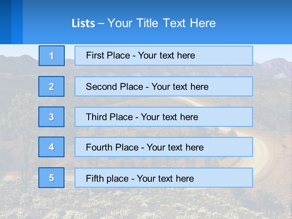 A Dirt Road In The Middle Of A Mountain Range PowerPoint Template