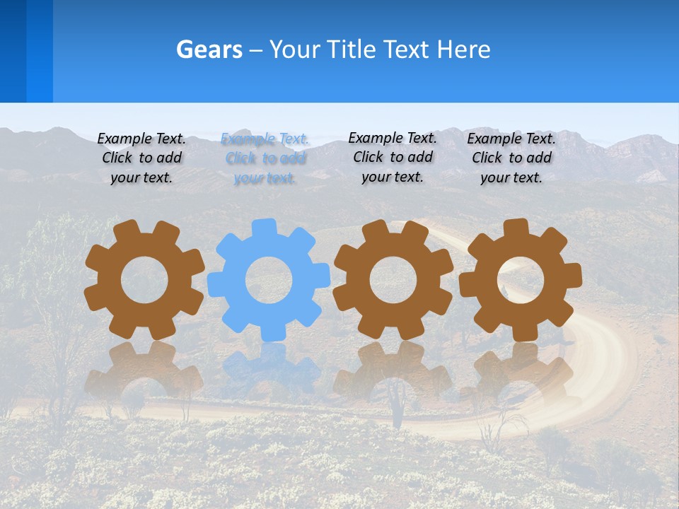 A Dirt Road In The Middle Of A Mountain Range PowerPoint Template