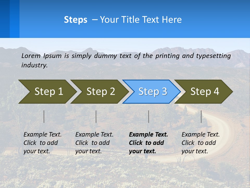 A Dirt Road In The Middle Of A Mountain Range PowerPoint Template